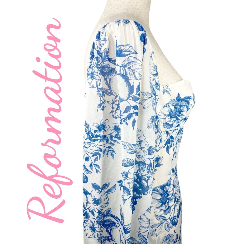 REFORMATION NWT Cammi Mini Dress Corsica Floral Size 8 Milkmaid Corset Coquette - Picture 7 of 16